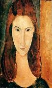 Jeanne Hebuterne Hebuterne by Modigliani oil painting artist